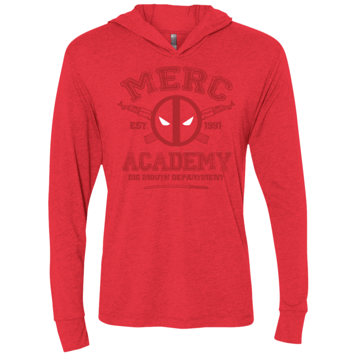 T-Shirts Vintage Red / X-Small Merc Academy Triblend Long Sleeve Hoodie Tee