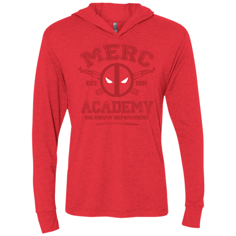 T-Shirts Vintage Red / X-Small Merc Academy Triblend Long Sleeve Hoodie Tee