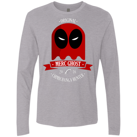 T-Shirts Heather Grey / Small Merc Ghost Full Men's Premium Long Sleeve