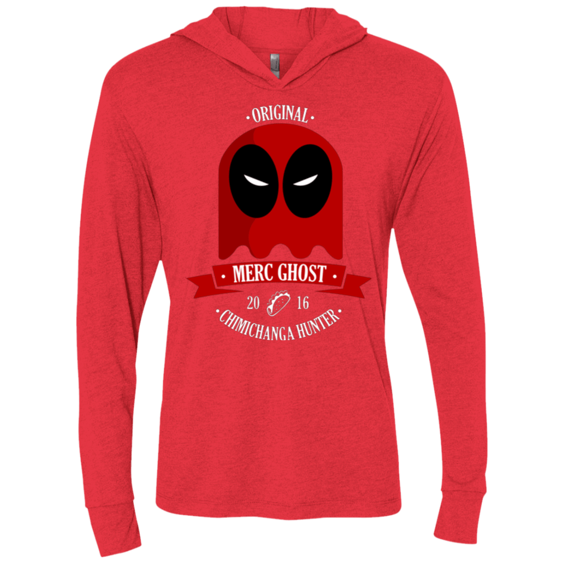 T-Shirts Vintage Red / X-Small Merc Ghost Full Triblend Long Sleeve Hoodie Tee