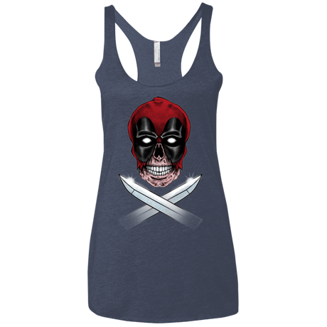 T-Shirts Vintage Navy / X-Small Merc Pirate Women's Triblend Racerback Tank