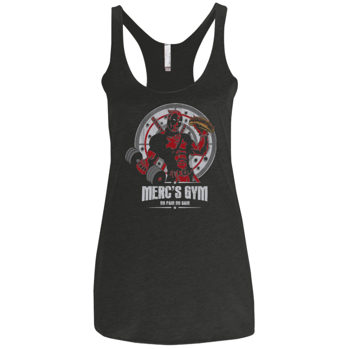 T-Shirts Vintage Black / X-Small Merc's Gym Women's Triblend Racerback Tank