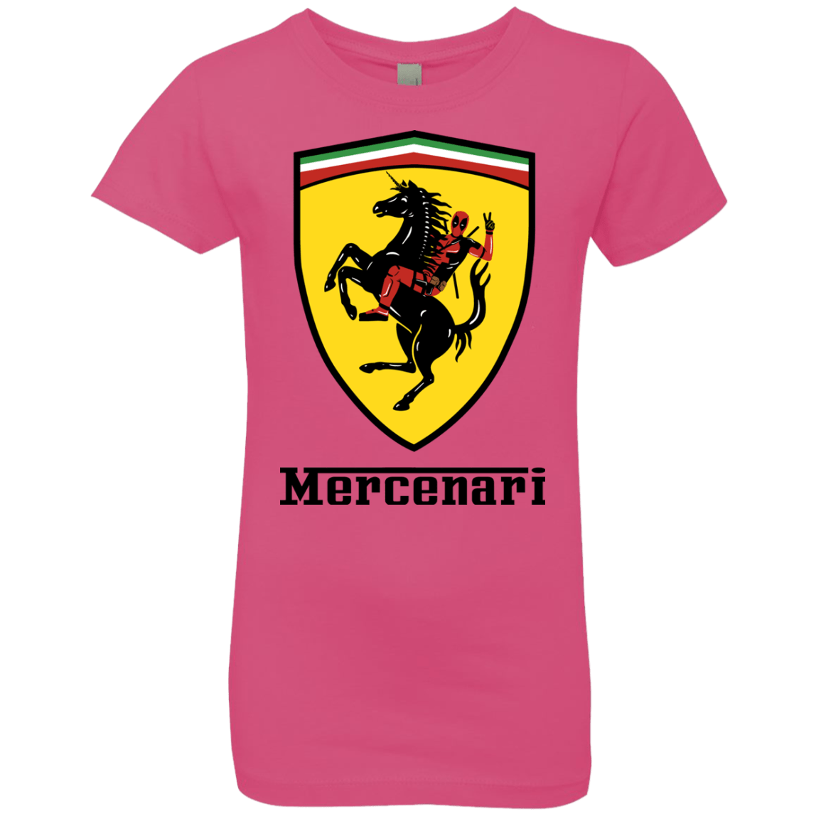 T-Shirts Hot Pink / YXS Mercenari Girls Premium T-Shirt