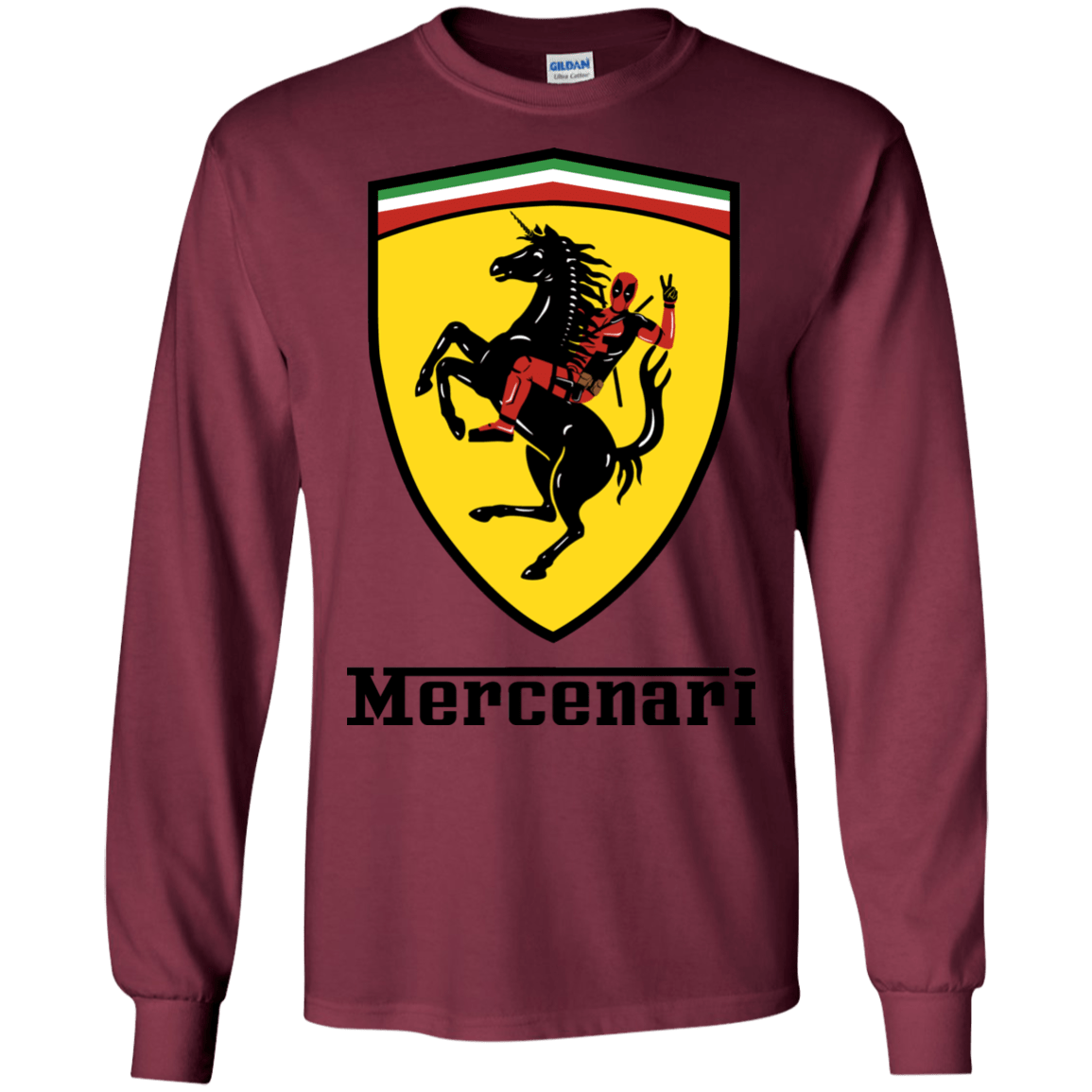 T-Shirts Maroon / S Mercenari Men's Long Sleeve T-Shirt