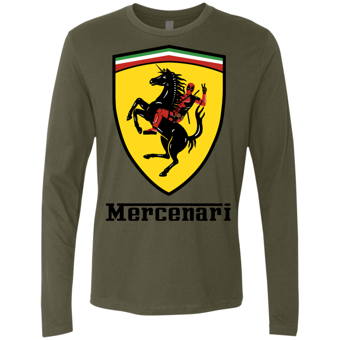 T-Shirts Military Green / S Mercenari Men's Premium Long Sleeve