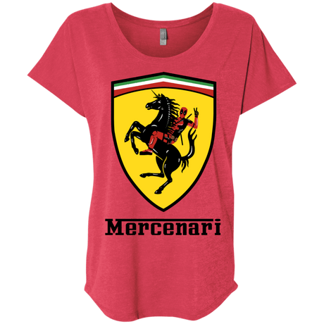 T-Shirts Vintage Red / X-Small Mercenari Triblend Dolman Sleeve