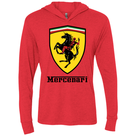 T-Shirts Vintage Red / X-Small Mercenari Triblend Long Sleeve Hoodie Tee
