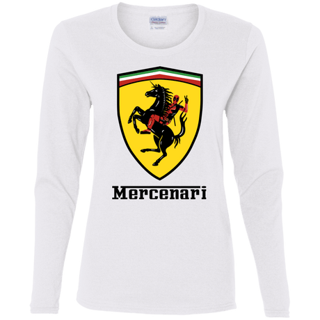 T-Shirts White / S Mercenari Women's Long Sleeve T-Shirt