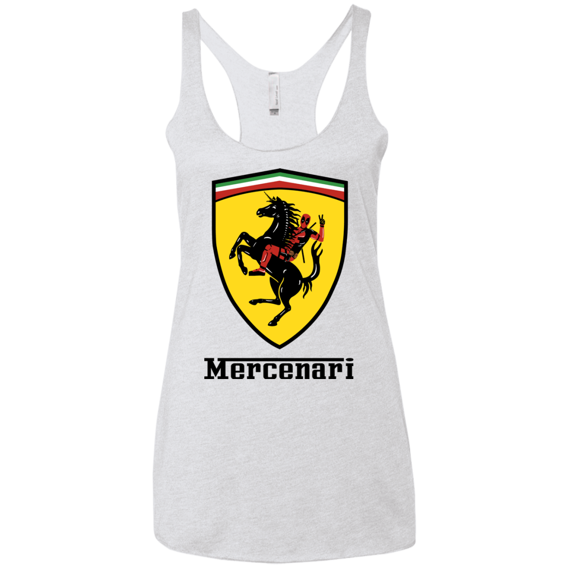 T-Shirts Heather White / X-Small Mercenari Women's Triblend Racerback Tank