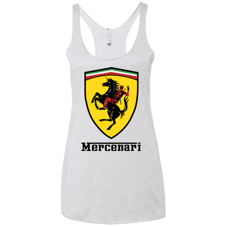 T-Shirts Heather White / X-Small Mercenari Women's Triblend Racerback Tank