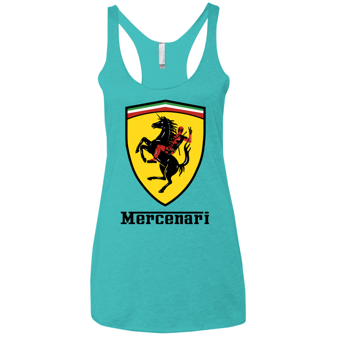 T-Shirts Tahiti Blue / X-Small Mercenari Women's Triblend Racerback Tank