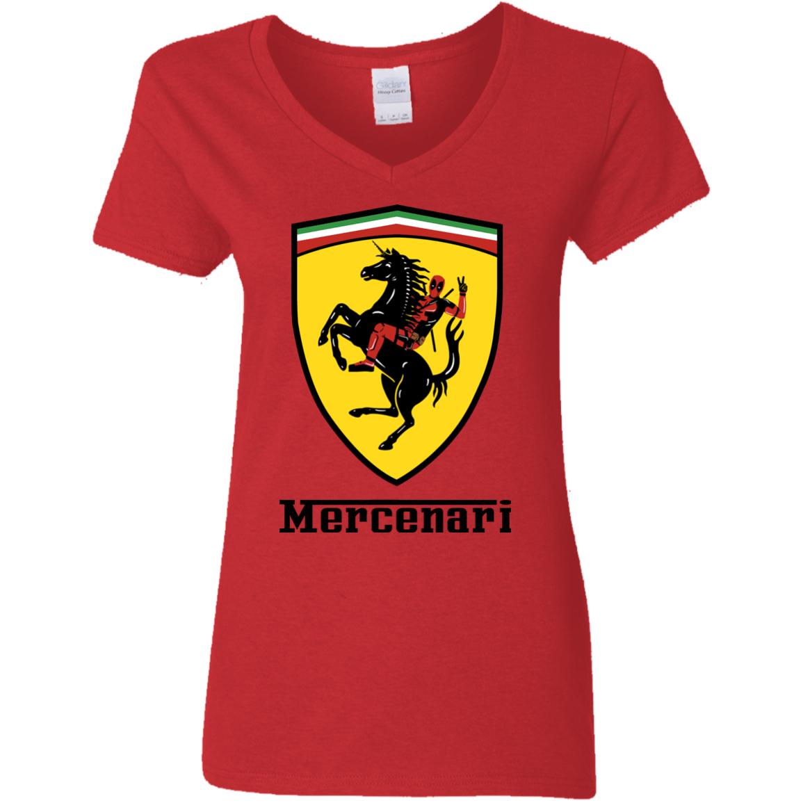 T-Shirts Red / S Mercenari Women's V-Neck T-Shirt