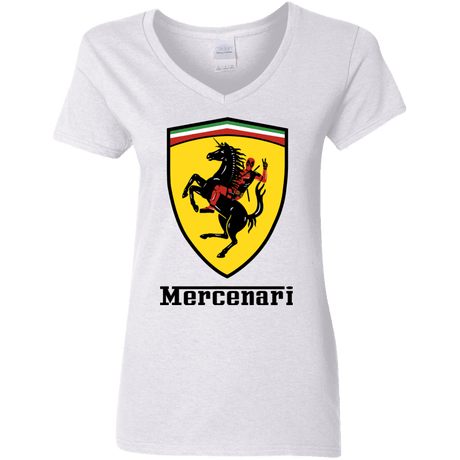 T-Shirts White / S Mercenari Women's V-Neck T-Shirt