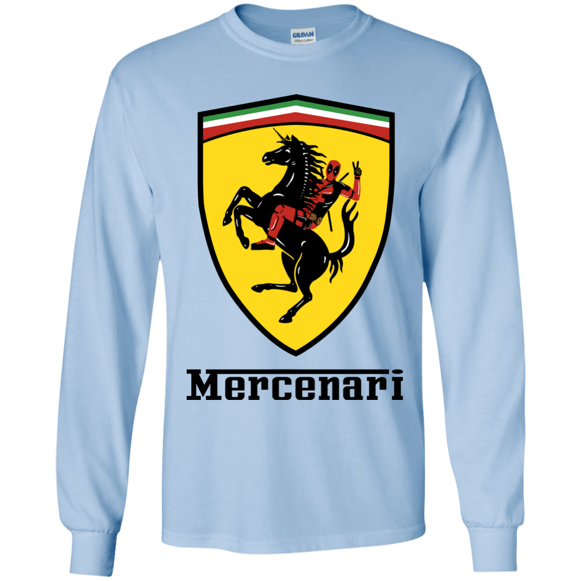 T-Shirts Light Blue / YS Mercenari Youth Long Sleeve T-Shirt