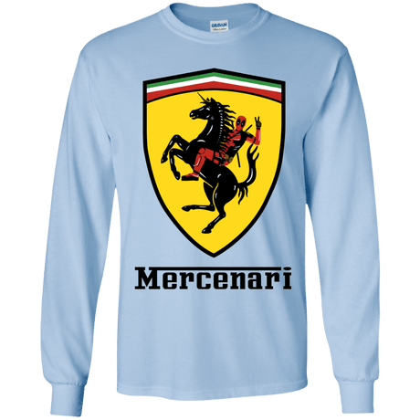 T-Shirts Light Blue / YS Mercenari Youth Long Sleeve T-Shirt