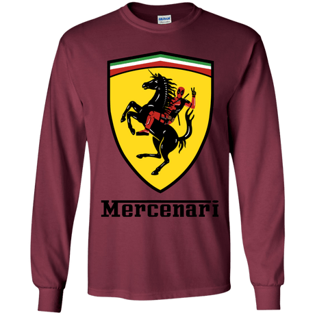 T-Shirts Maroon / YS Mercenari Youth Long Sleeve T-Shirt