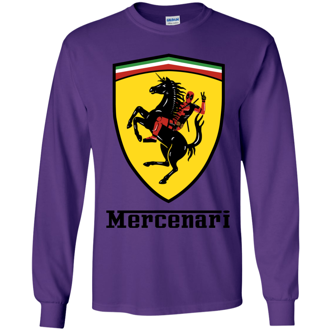 T-Shirts Purple / YS Mercenari Youth Long Sleeve T-Shirt
