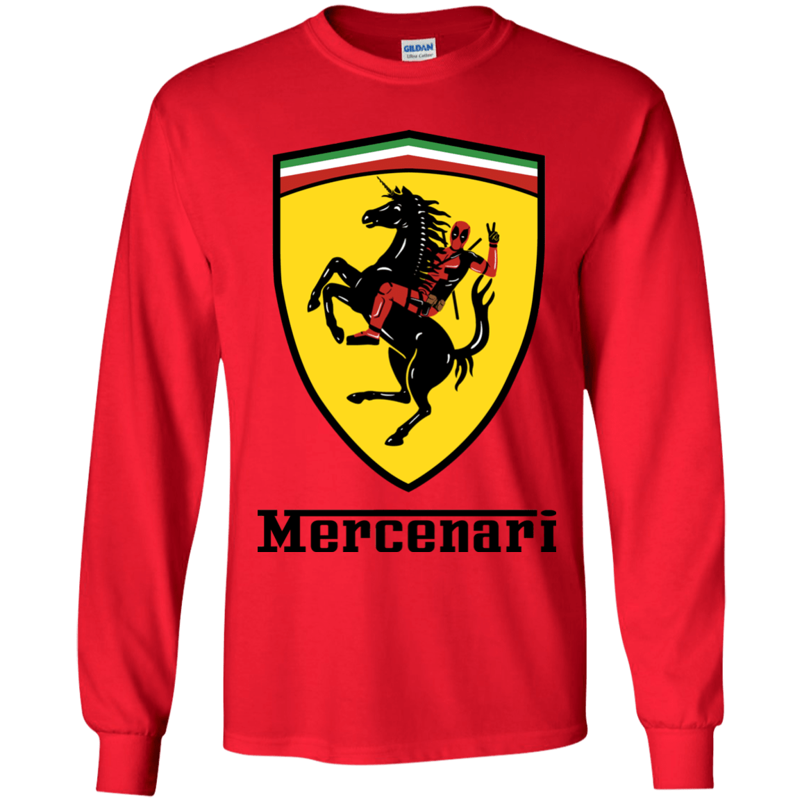T-Shirts Red / YS Mercenari Youth Long Sleeve T-Shirt