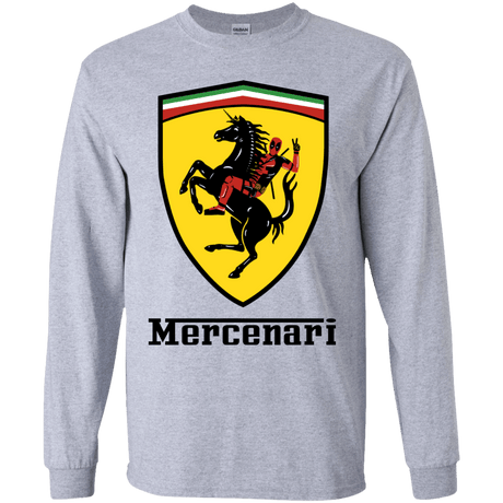 T-Shirts Sport Grey / YS Mercenari Youth Long Sleeve T-Shirt