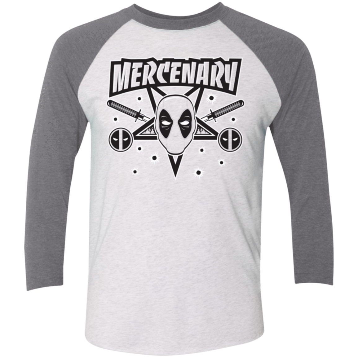 T-Shirts Heather White/Premium Heather / X-Small Mercenary (1) Men's Triblend 3/4 Sleeve