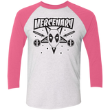 T-Shirts Heather White/Vintage Pink / X-Small Mercenary (1) Men's Triblend 3/4 Sleeve