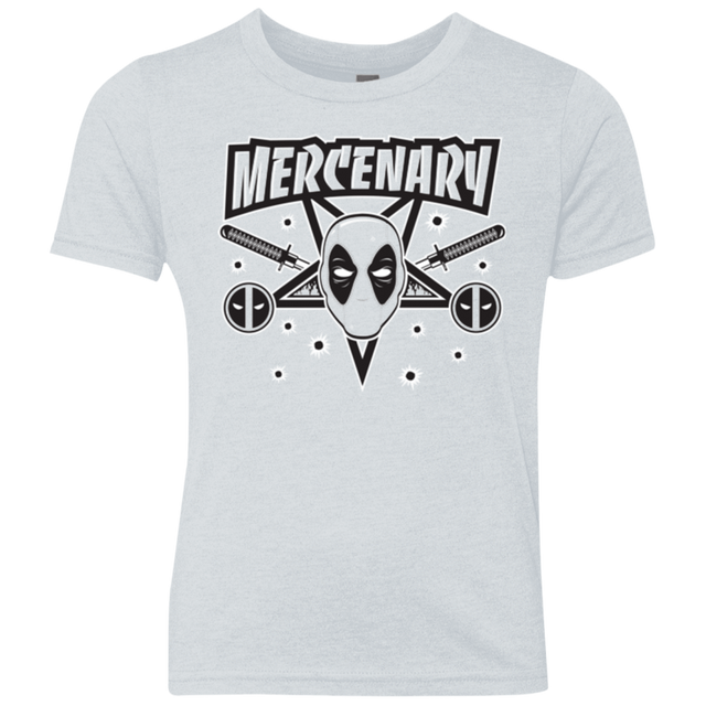 T-Shirts Heather White / YXS Mercenary (1) Youth Triblend T-Shirt