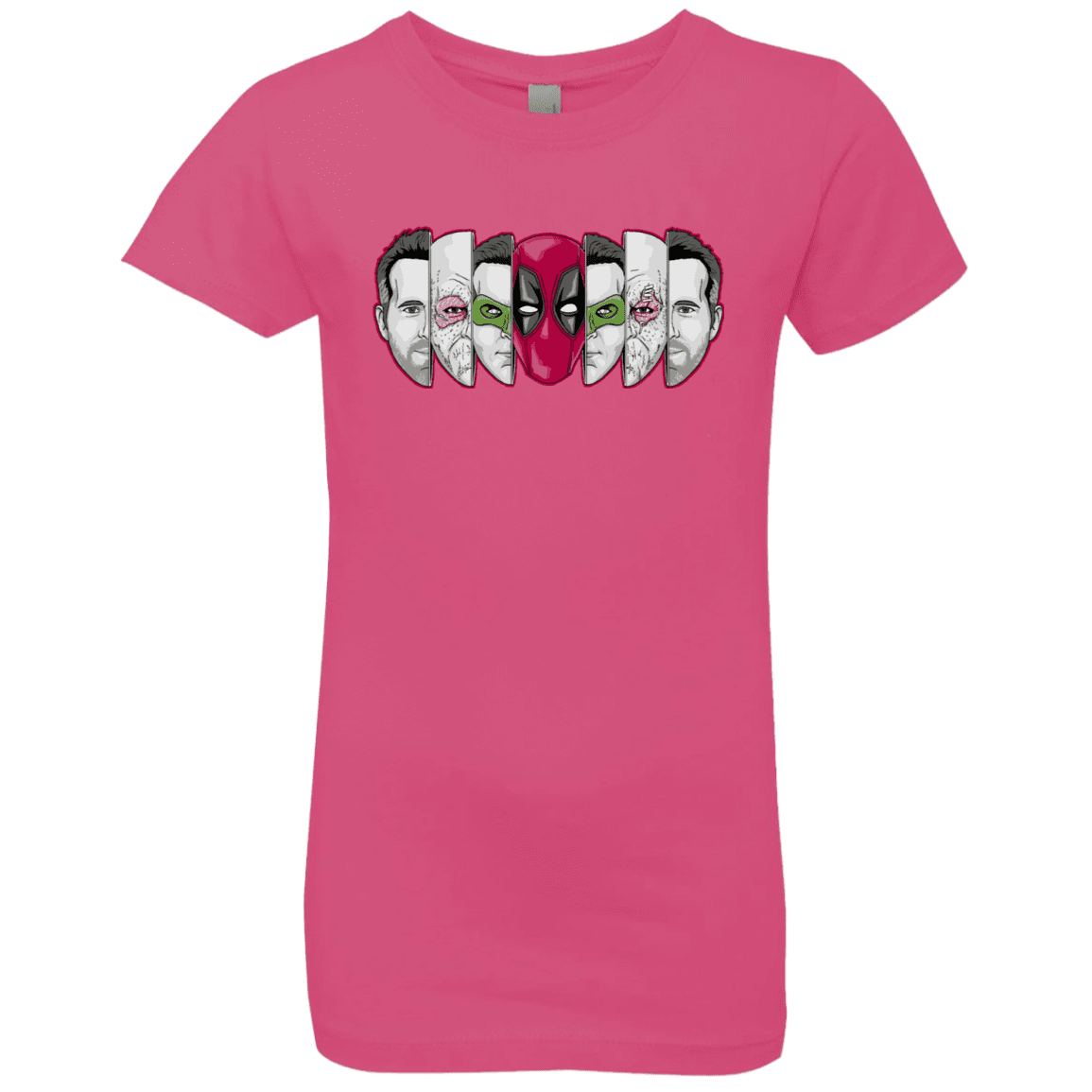 T-Shirts Hot Pink / YXS Mercenary Faces Girls Premium T-Shirt