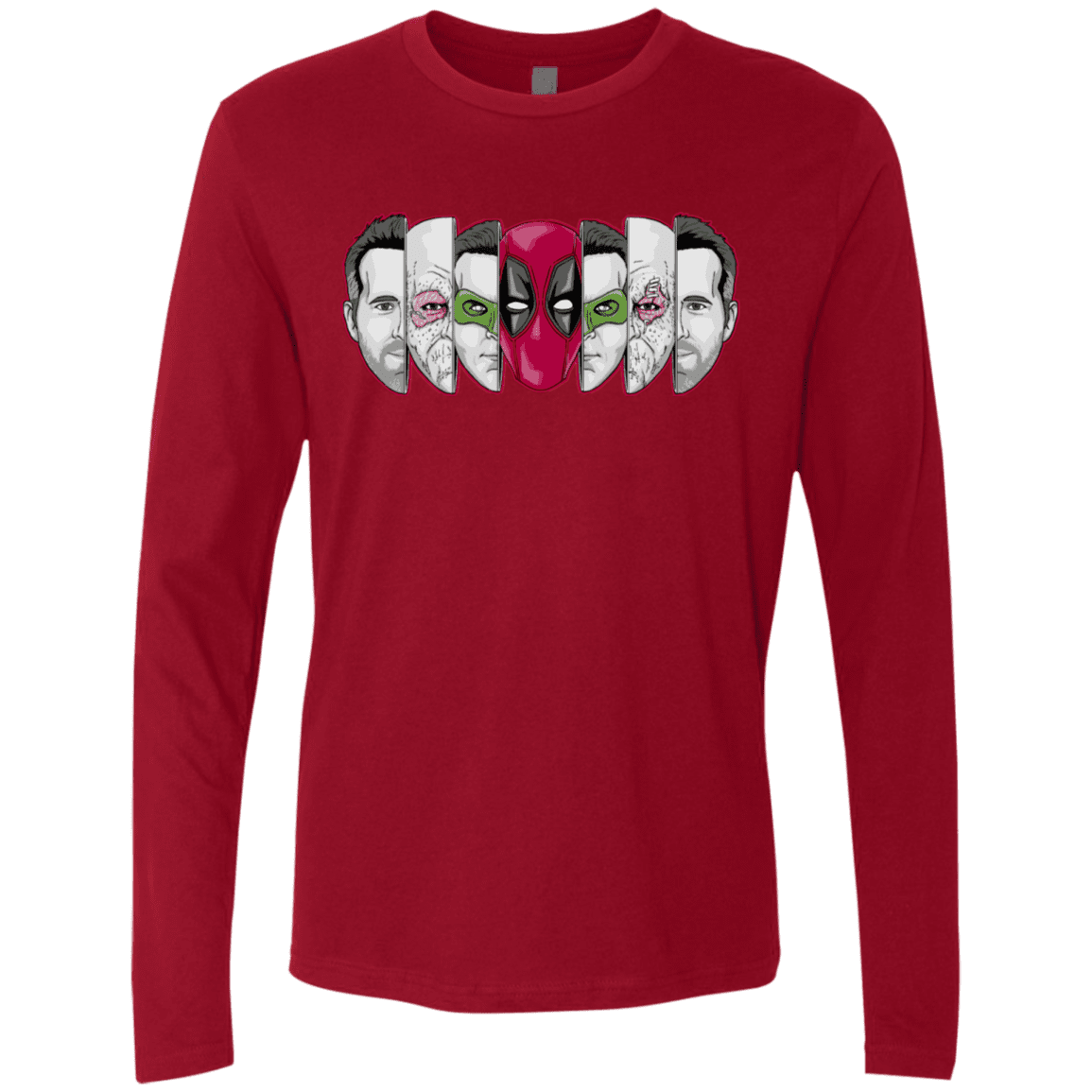 T-Shirts Cardinal / S Mercenary Faces Men's Premium Long Sleeve