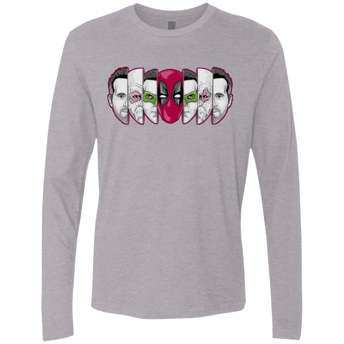 T-Shirts Heather Grey / S Mercenary Faces Men's Premium Long Sleeve