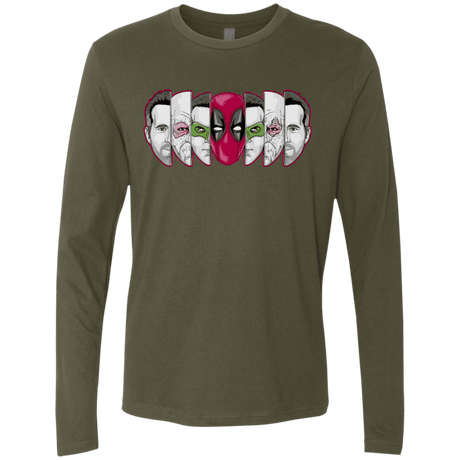 T-Shirts Military Green / S Mercenary Faces Men's Premium Long Sleeve