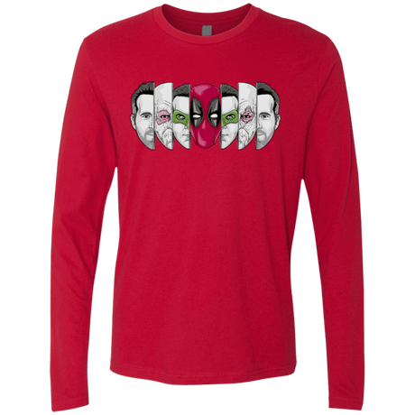 T-Shirts Red / S Mercenary Faces Men's Premium Long Sleeve
