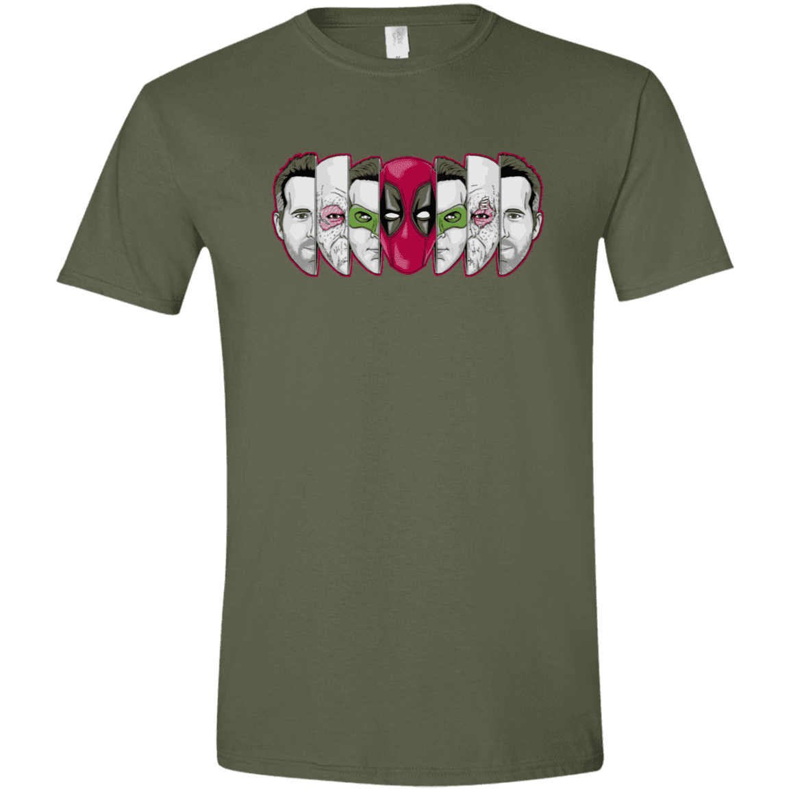 T-Shirts Military Green / S Mercenary Faces Men's Semi-Fitted Softstyle
