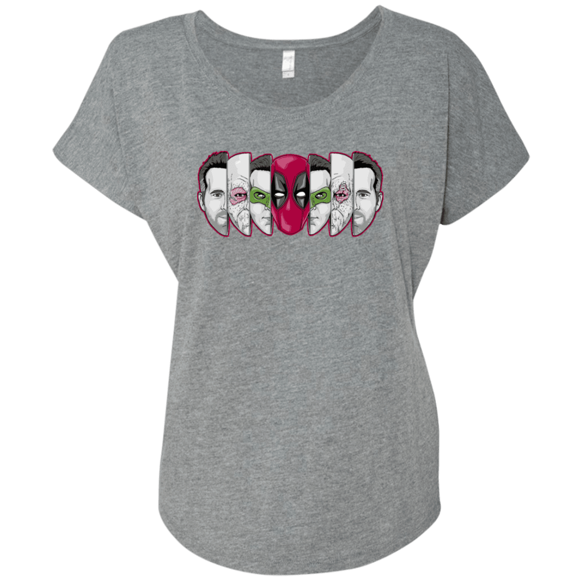 T-Shirts Premium Heather / X-Small Mercenary Faces Triblend Dolman Sleeve