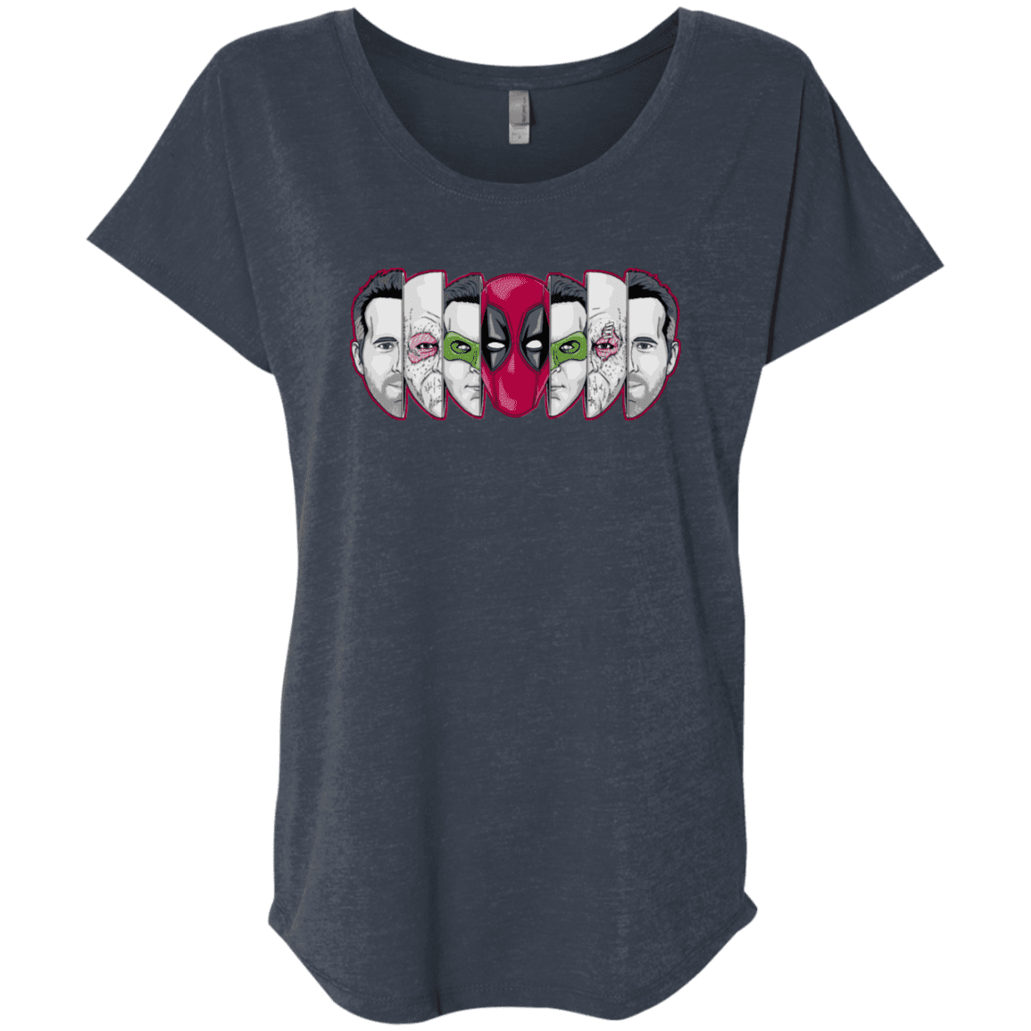 T-Shirts Vintage Navy / X-Small Mercenary Faces Triblend Dolman Sleeve