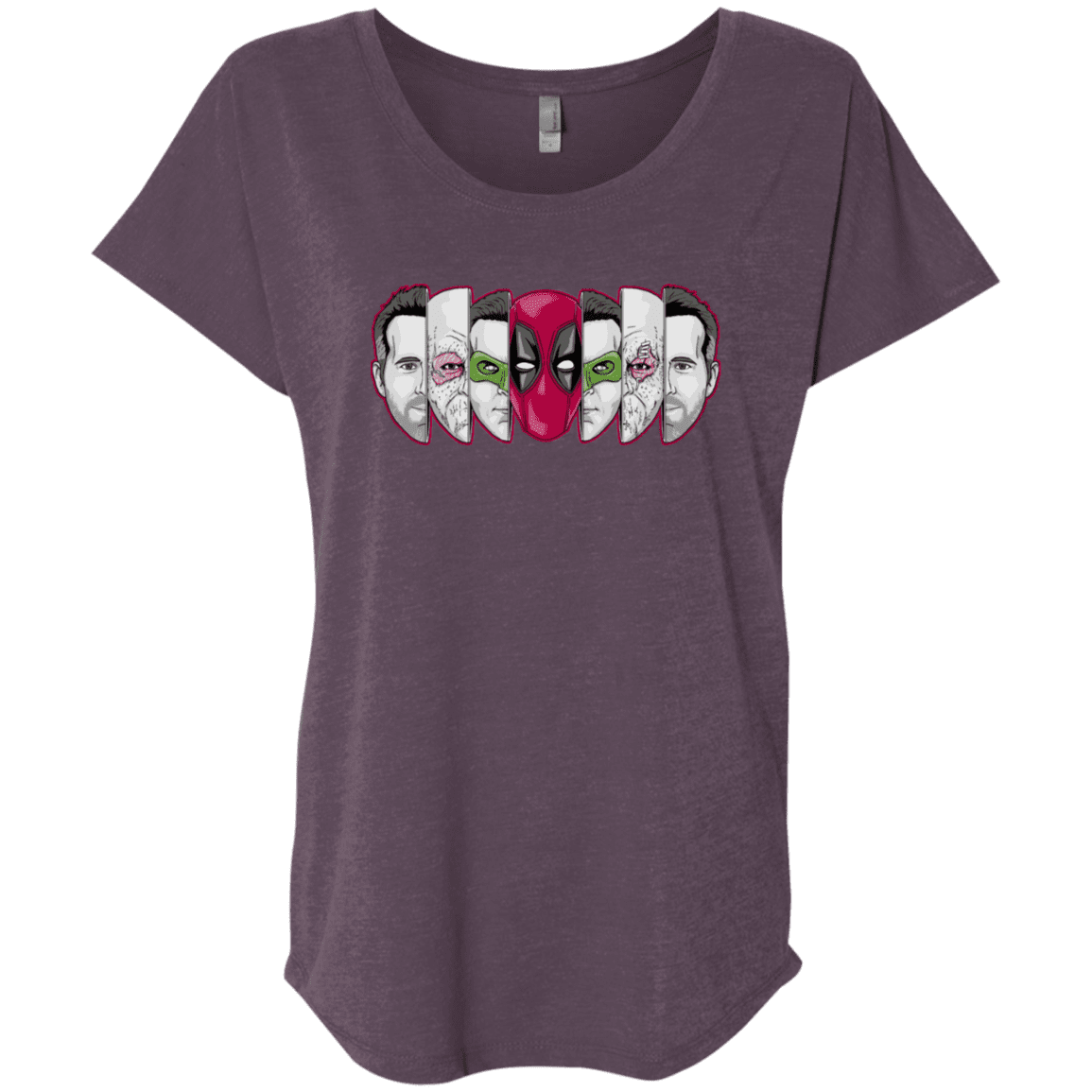 T-Shirts Vintage Purple / X-Small Mercenary Faces Triblend Dolman Sleeve