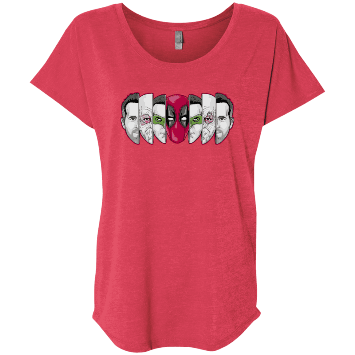 T-Shirts Vintage Red / X-Small Mercenary Faces Triblend Dolman Sleeve