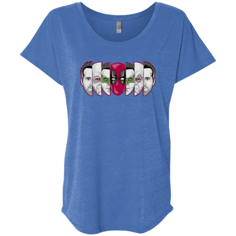 T-Shirts Vintage Royal / X-Small Mercenary Faces Triblend Dolman Sleeve