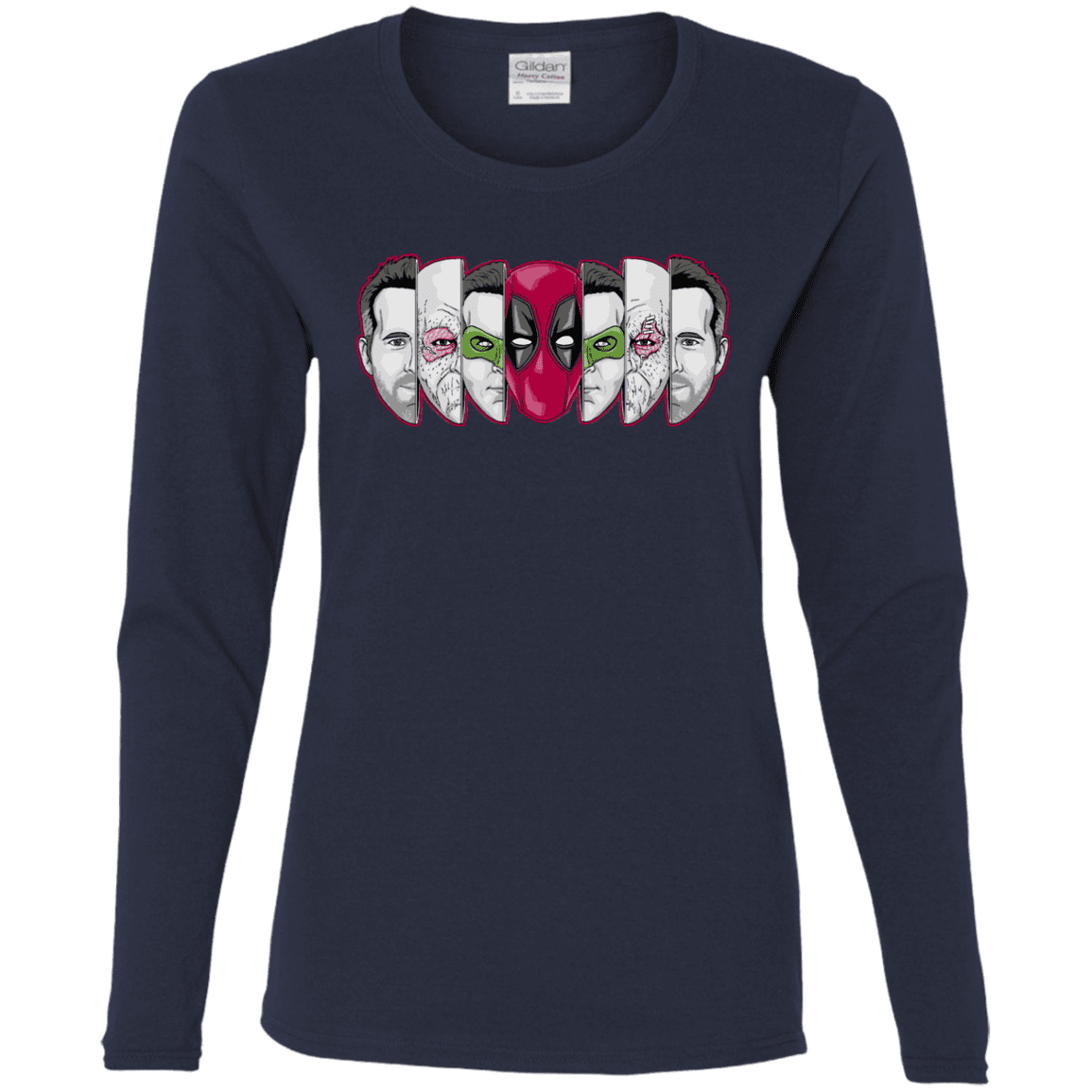 T-Shirts Navy / S Mercenary Faces Women's Long Sleeve T-Shirt