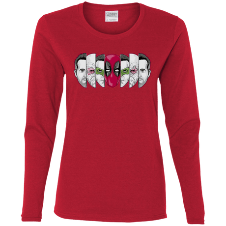 T-Shirts Red / S Mercenary Faces Women's Long Sleeve T-Shirt