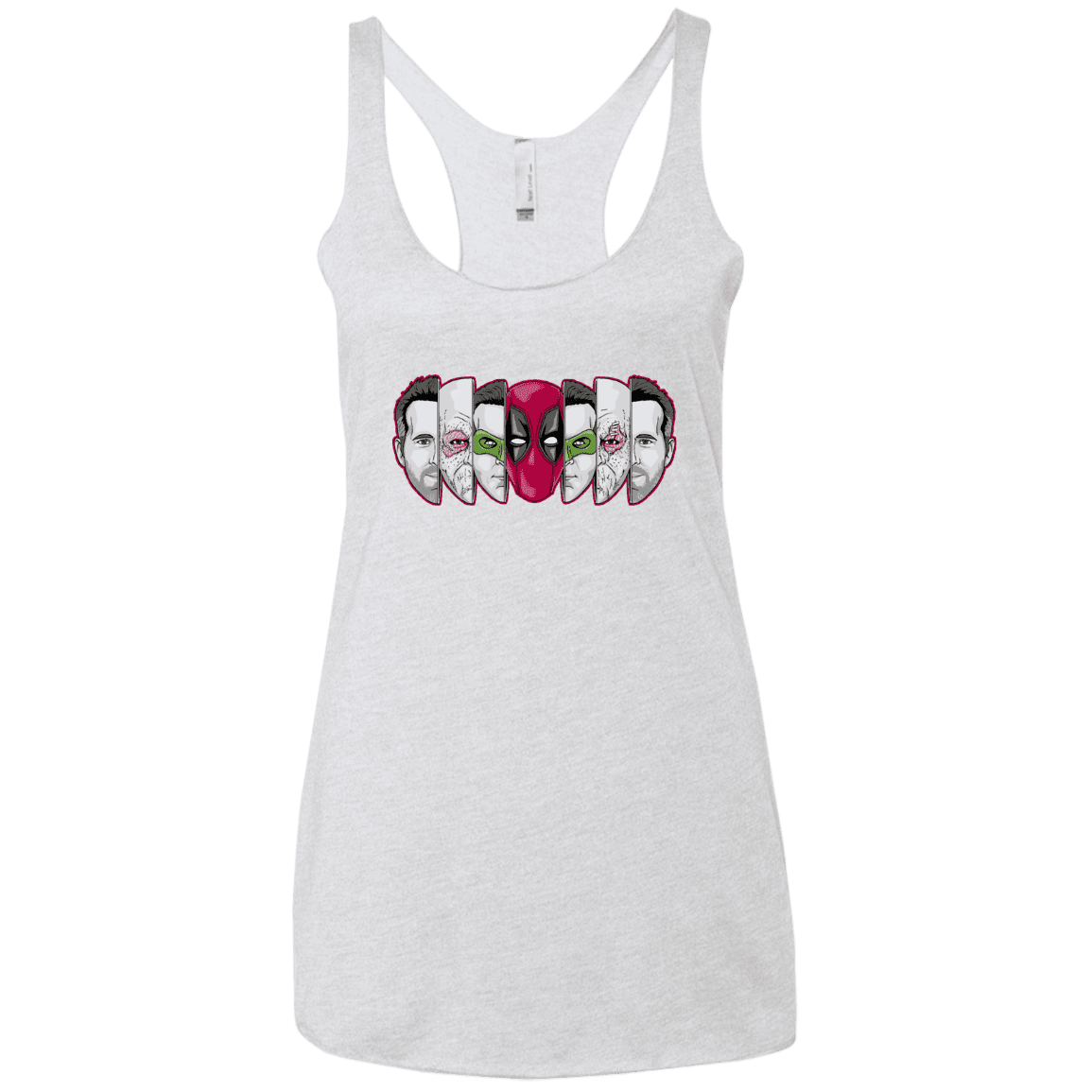 T-Shirts Heather White / X-Small Mercenary Faces Women's Triblend Racerback Tank