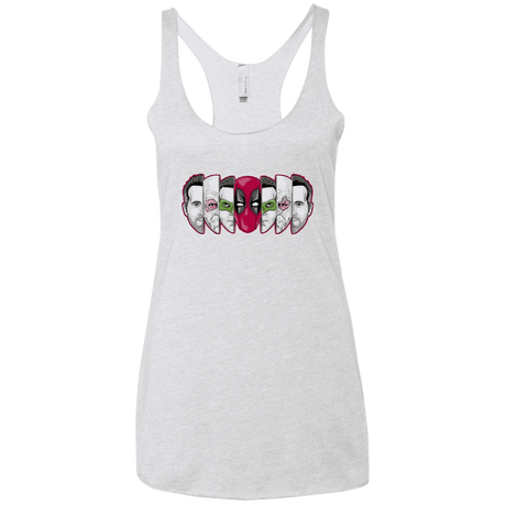 T-Shirts Heather White / X-Small Mercenary Faces Women's Triblend Racerback Tank