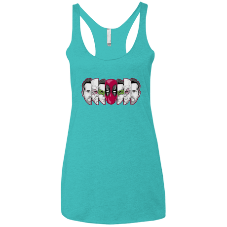 T-Shirts Tahiti Blue / X-Small Mercenary Faces Women's Triblend Racerback Tank