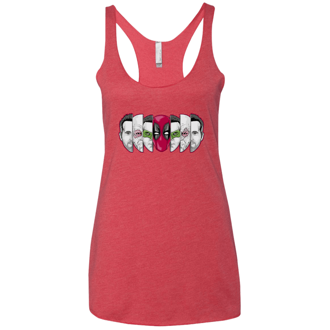 T-Shirts Vintage Red / X-Small Mercenary Faces Women's Triblend Racerback Tank