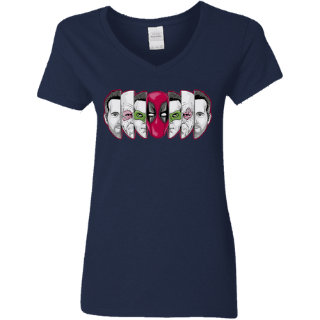 T-Shirts Navy / S Mercenary Faces Women's V-Neck T-Shirt