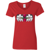 T-Shirts Red / S Mercenary Faces Women's V-Neck T-Shirt