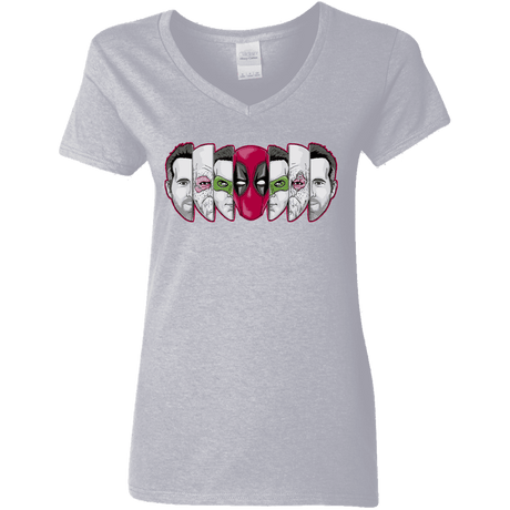 T-Shirts Sport Grey / S Mercenary Faces Women's V-Neck T-Shirt