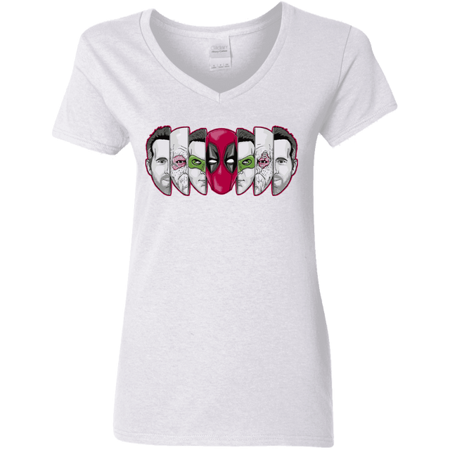 T-Shirts White / S Mercenary Faces Women's V-Neck T-Shirt