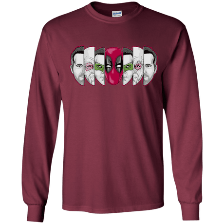T-Shirts Maroon / YS Mercenary Faces Youth Long Sleeve T-Shirt