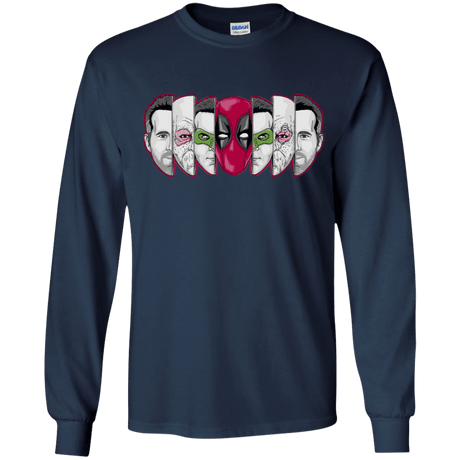 T-Shirts Navy / YS Mercenary Faces Youth Long Sleeve T-Shirt