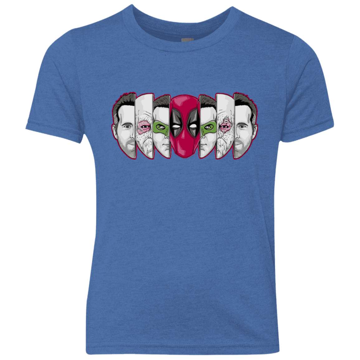 T-Shirts Vintage Royal / YXS Mercenary Faces Youth Triblend T-Shirt